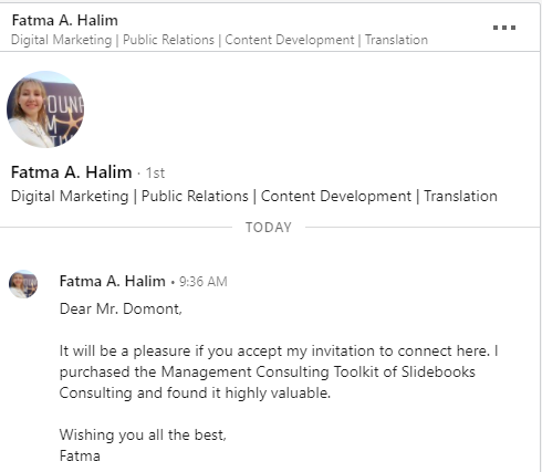 Feedback received by Domont Consulting