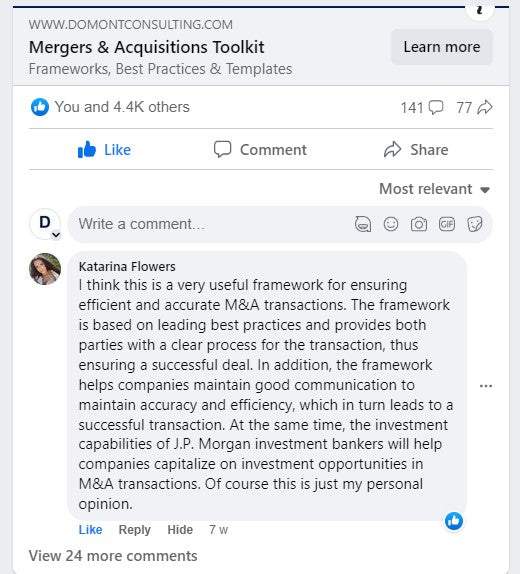 Feedback received by Domont Consulting