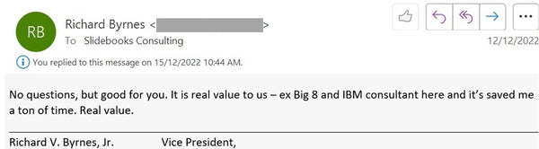 Feedback received by Domont Consulting
