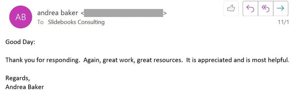 Feedback received by Domont Consulting