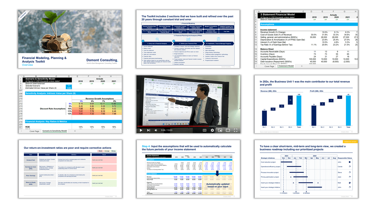 Financial Modeling, Planning & Analysis Toolkit & Templates