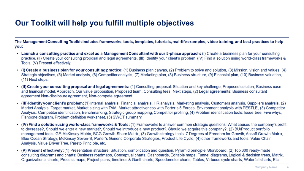 Management Consulting Toolkit