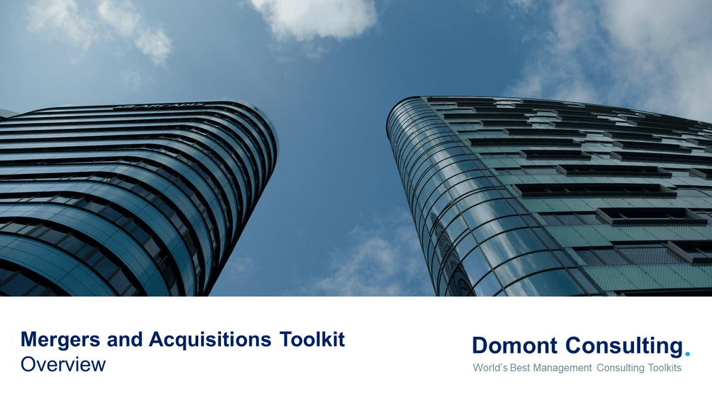 Mergers and Acquisitions Toolkit-Domont Consulting