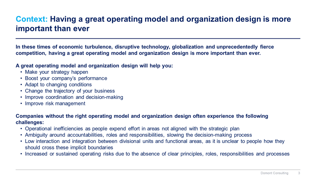 Operating Model and Organization Design Toolkit