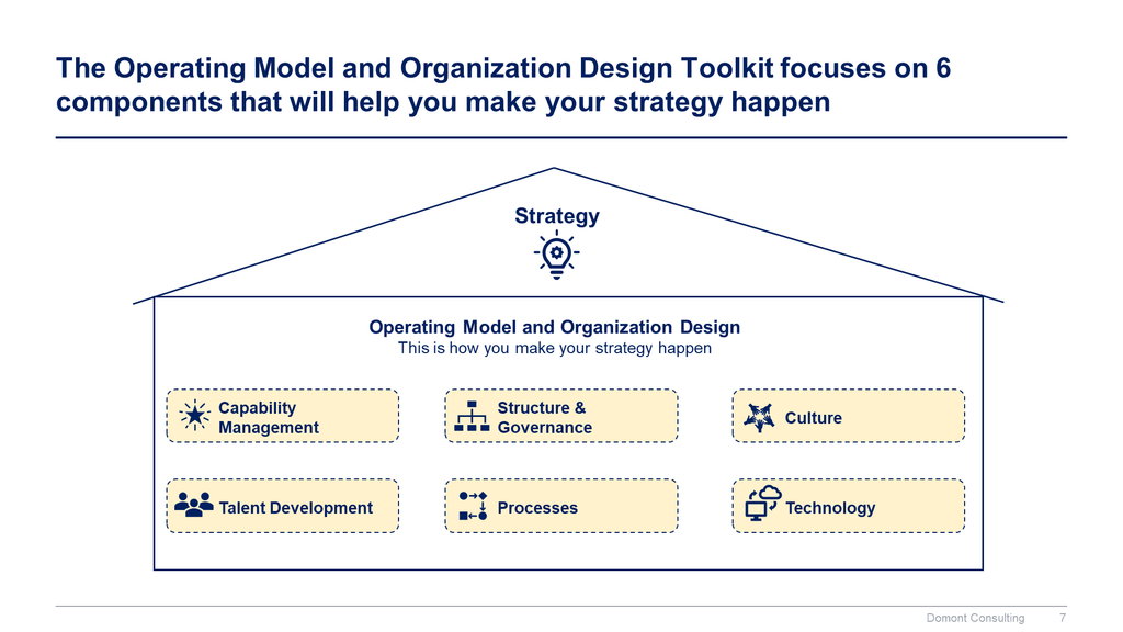 Operating Model and Organization Design Toolkit-Domont Consulting