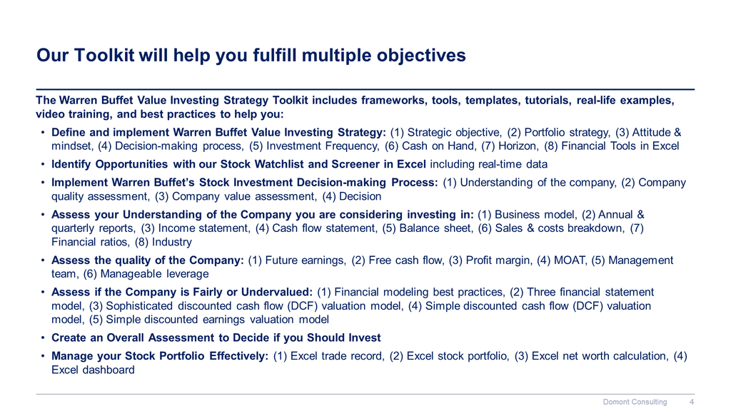 Warren Buffet Value Investing Strategy Toolkit