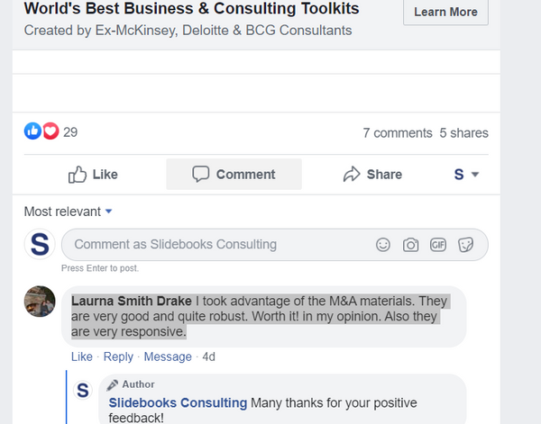 Feedback received by Domont Consulting